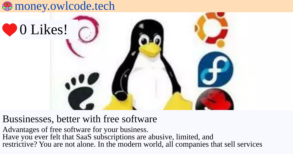 Portada de Bussinesses, better with free software