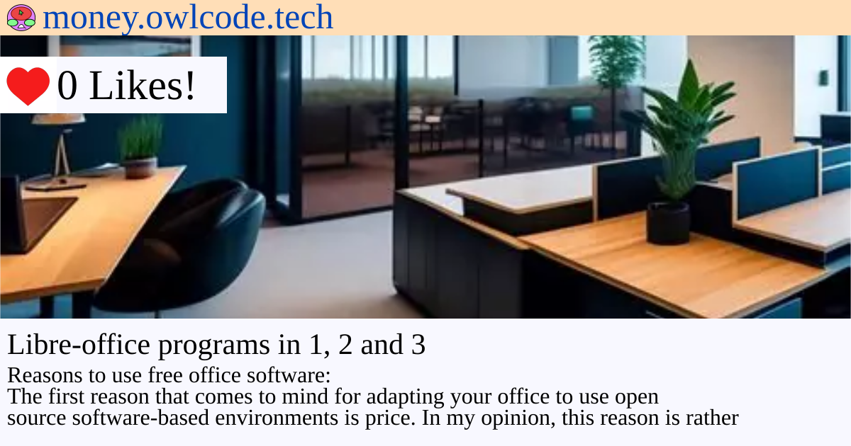 Portada de Libre-office programs in 1, 2 and 3