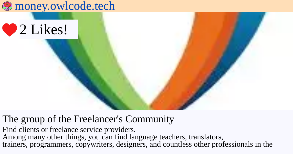 Portada de The group of the Freelancer's Community
